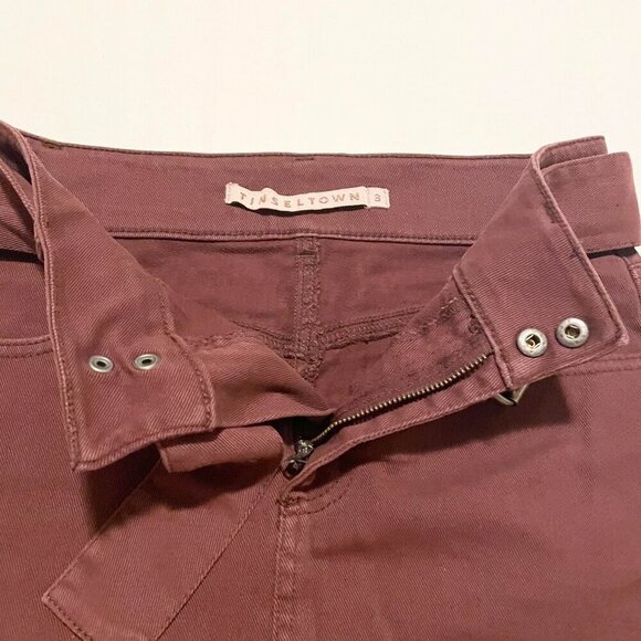 Tinseltown Skirt Belted Mini Denim Skirt Size 3 - Picture 14 of 16